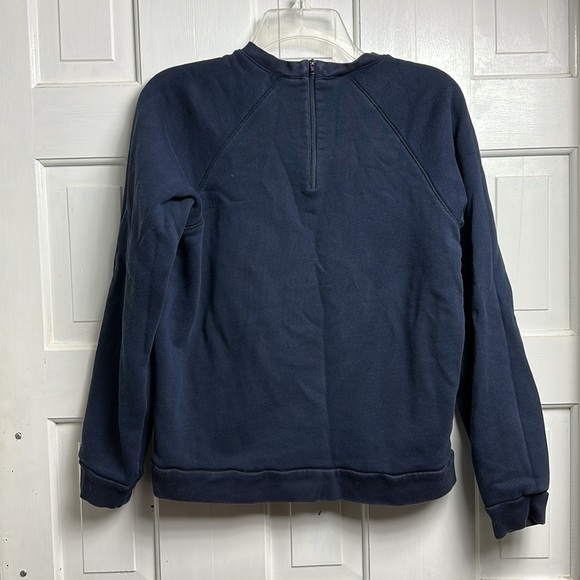 🚨Sandro Luxury BIG LOGO UNIVERSITY VINTAGE BLUE SWEATSHIRT size 2 - Picture 7 of 11